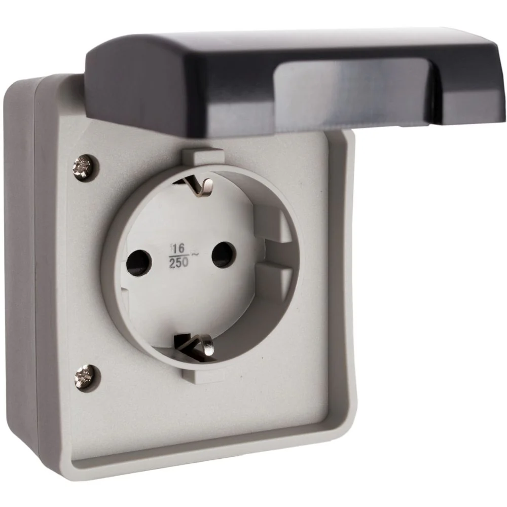 BASE ENCHUF.2 POLOS+T,16A,250V,IP44
