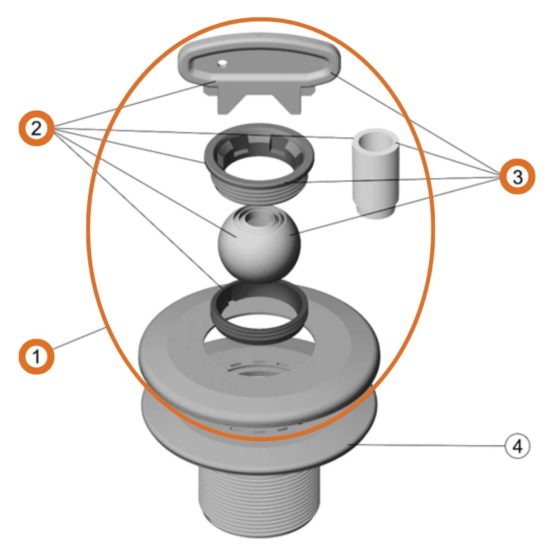 BOLA MULTIFLOW COMPLETA 4402040301