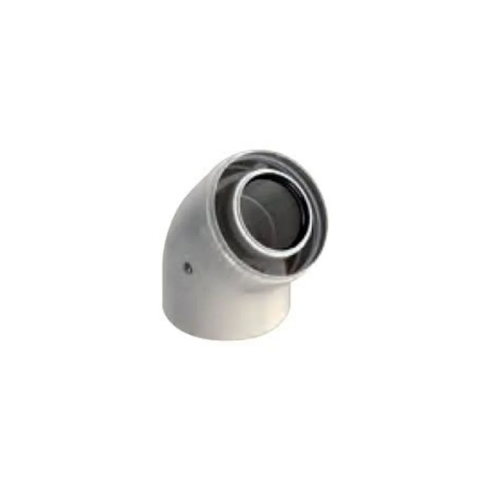 CODO DE 45º COAXIAL 80/125MM M-H CONDENSACIÓN