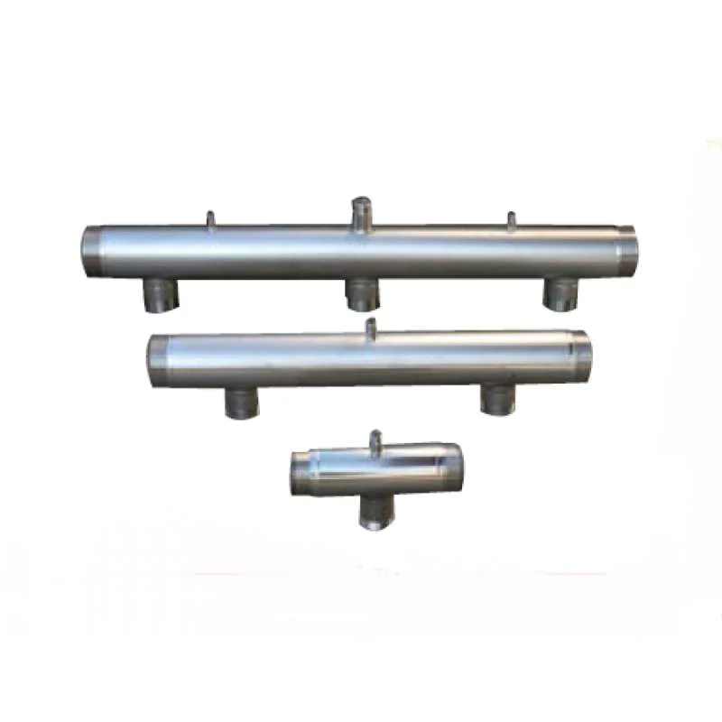 COLECTOR INOX. 2"x 2 TOMAS 11/4"