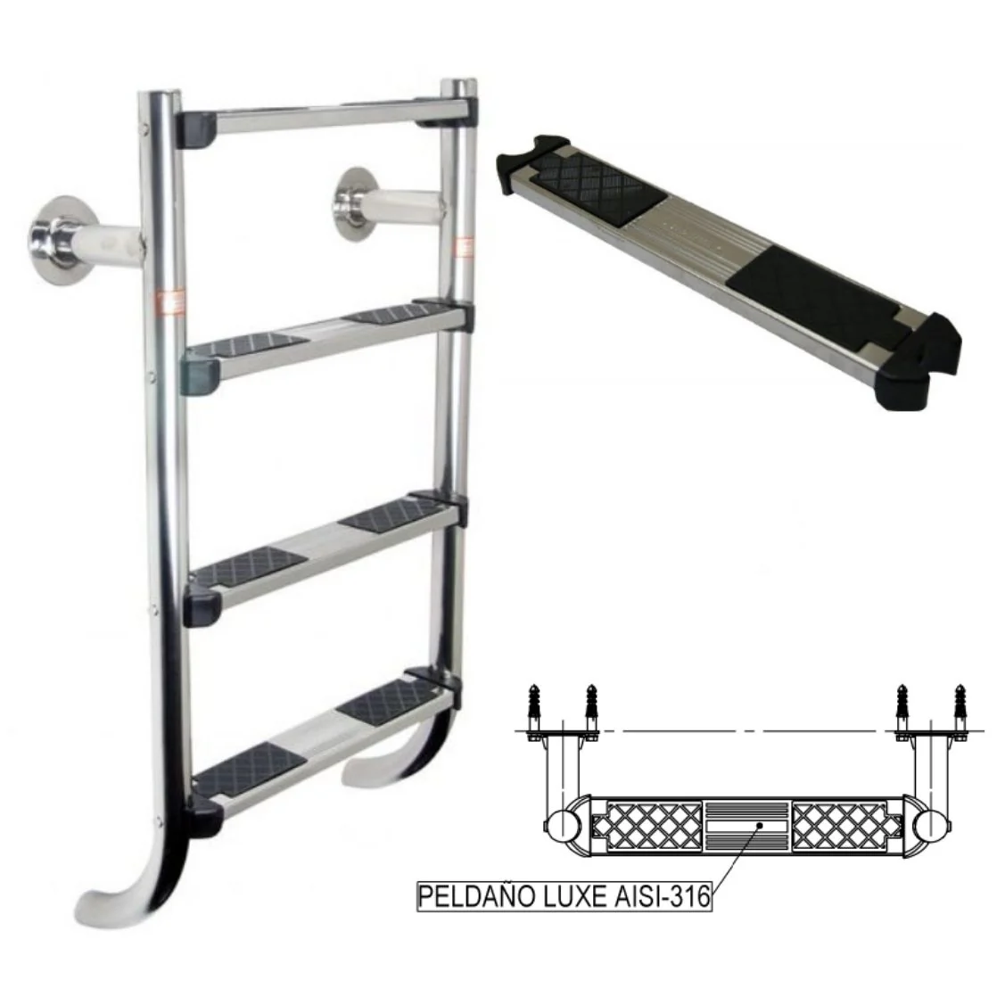 ESCALERA PARTIDA LUXE 3 PÑOS.01457