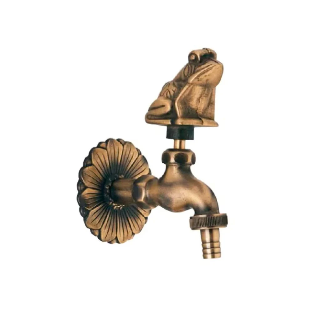 GRIFO DECORATIVO EN LATÓN MODELO RANA- ROSCA M. 1/2"
