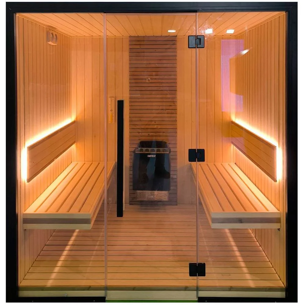 SAUNA LOFTY 1818 ABACHI+FRONTAL CRISTAL+2 CARAS VISTAS OBS - Image 2