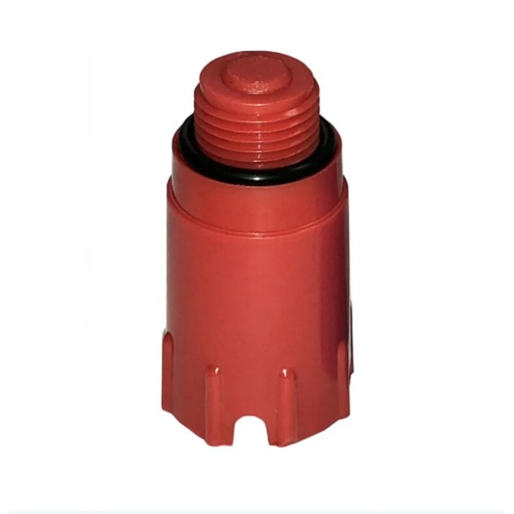 TAPÓN PARA PRUEBAS CON JUNTA 1/2" ROJO
