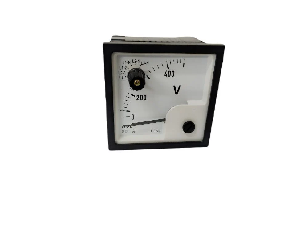 VOLTIMETRO 72X72, 500V C/CONM. 3F+N